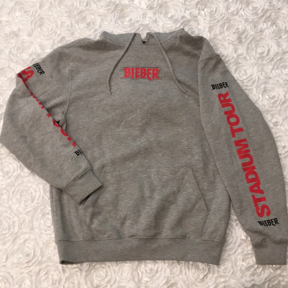 Justin Bieber Stadium Tour Gray Hoodie